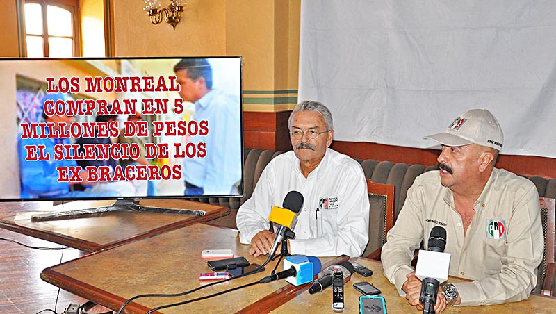 Dirigentes del tricolor hicieron la denuncia en conferencia de prensa ■ FOTO: la jornada zacatecas