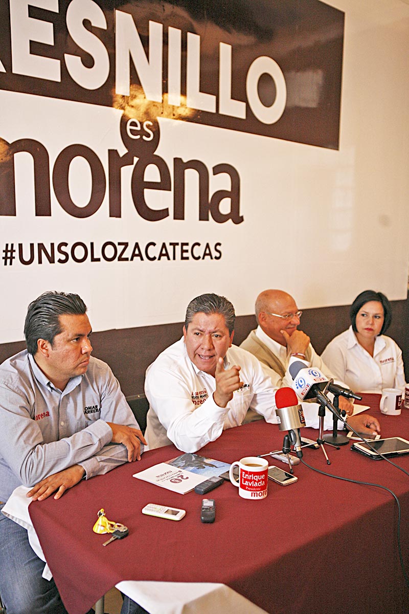 Estuvo el abanderado de Morena a la gubernatura de la entidad en el Mineral ■ foto: LA JORNADA ZACATECAS