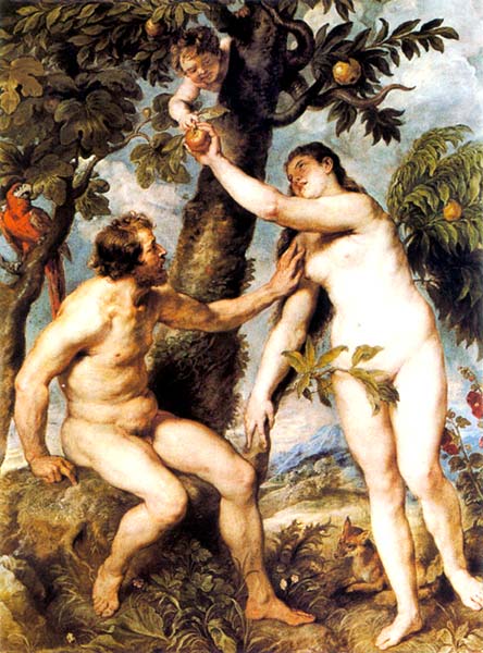 Peter Paul Rubens (1577-1640). Adán y Eva (1628, copia de un original de Tiziano) (detalle). Peter Paul Rubens (1577-1640). Adán y Eva (1628, copia de un original de Tiziano) (detalle). Peter Paul Rubens (1577-1640). Adán y Eva (1628, copia de un original de Tiziano) (detalle).