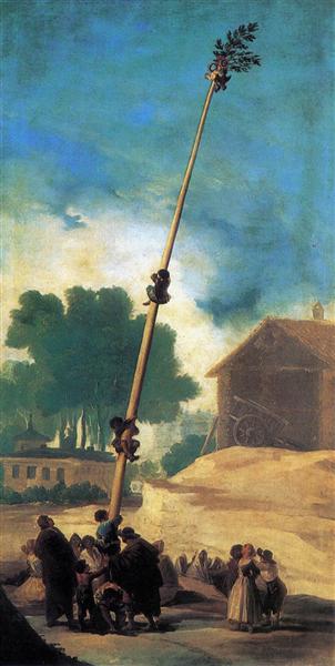 Francisco de Goya. La Cucaña. Óleo sobre tela. 1786-1787. Colección privada.