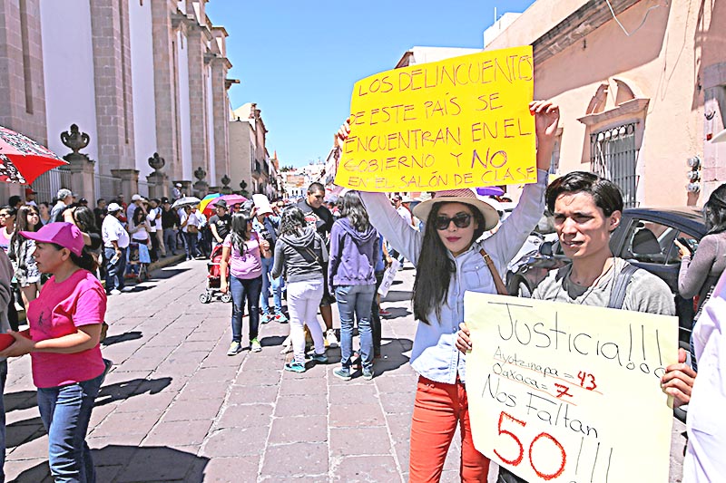 A lo sucedido en Oaxaca se han externado muestras de apoyo en varios estados de la República, incluido Zacatecas ■ FOTO: ANDRÉS SÁNCHEZ