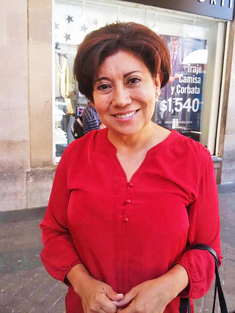 Judit Guerrero López, abanderada de la coalición PRI-PVEM-Panal a la alcaldía de la capital ■ foto: alma tapia