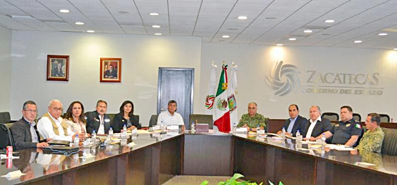 Reunión semanal del GCL, encabezada por Jaime Santoyo, secretario general de Gobierno ■ FOTO: LA JORNADA ZACATECAS