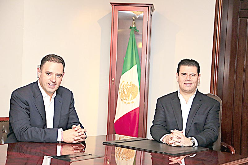 Miguel Alonso Reyes se reunió con Alejandro Tello Cristerna ■ foto: la jornada zacatecas