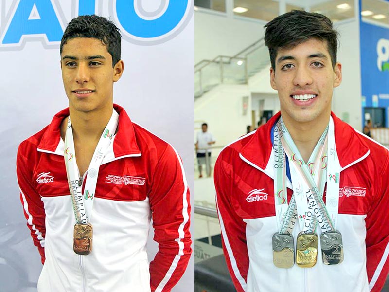 Axel Salgado y Felipe Pacheco, otros de los deportistas zacatecanos que obuvieron medallas en las competencias ■ FOTO: FACEBOOK INCUFIDEZ