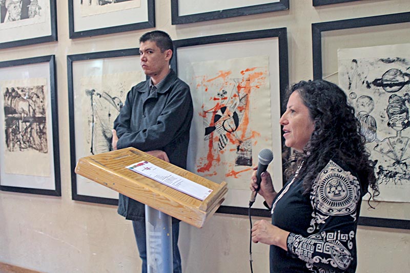 Exponen muestra de siligrafía en la Casa Municipal de Cultura de Guadalupe ■ FOTOS: RAFAEL DE SANTIAGO