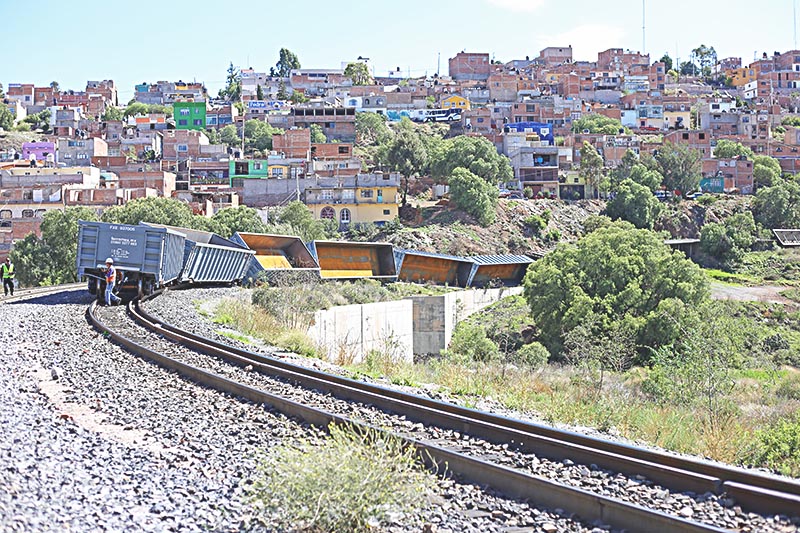 Imagen del más reciente percance ferroviario en la capital del estado ■ FOTO: ANDRÉS SÁNCHEZ