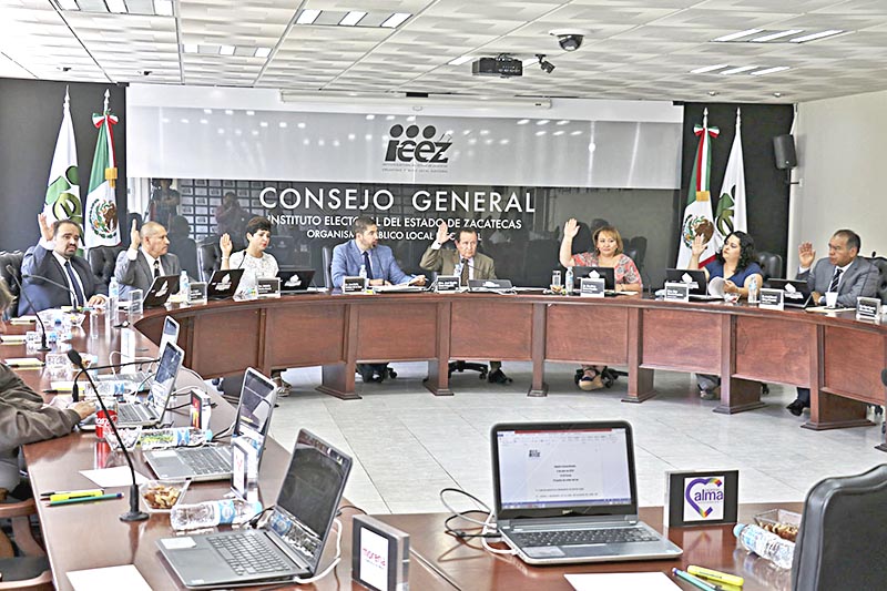 Sesión del IEEZ celebrada este viernes ■ FOTO: LA JORNADA ZACATECAS