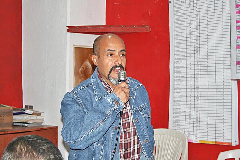 Fernando Arteaga Gaytán, dirigente estatal de Movimiento de Regeneración Nacional ■ FOTO: LA JORNADA ZACATECAS
