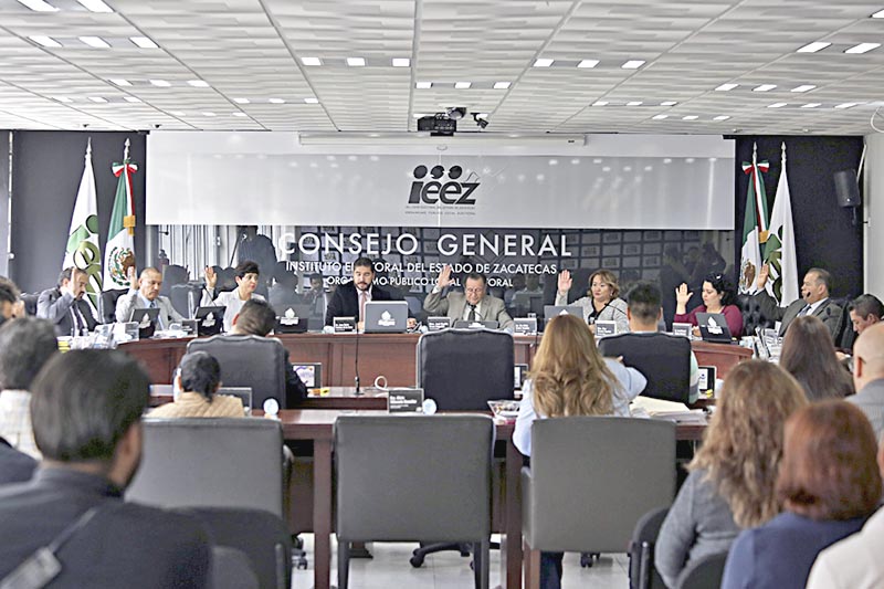 El Consejo General otorgó al presidente del IEEZ el aval para signar el mencionado acuerdo ■ FOTO: ANDRÉS SÁNCHEZ
