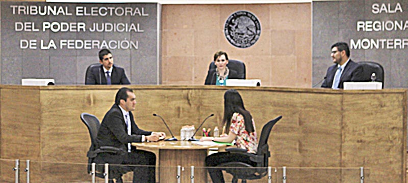 Imagen de sesión realizada en la sala Monterrey del Tribunal Electoral del Poder Judicial de la Federación ■ FOTO: LA JORNADA ZACATECAS