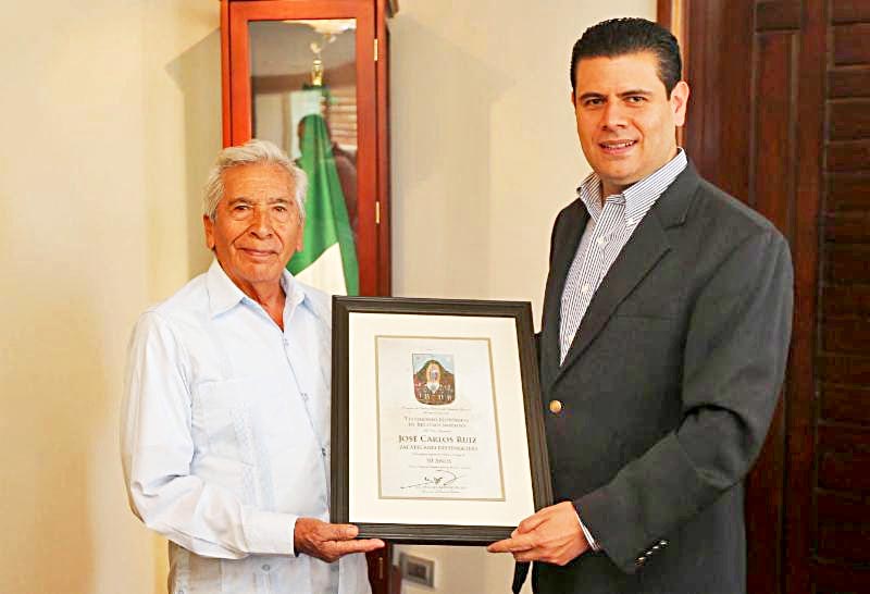 El actor fue recibido en Casa de Gobierno por el titular del Ejecutivo ■ foto: la jornada zacatecas