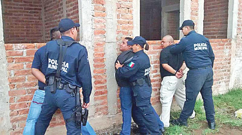Aspecto de la capacitación que reciben elementos de la Preventiva de Guadalupe ■ foto: facebook