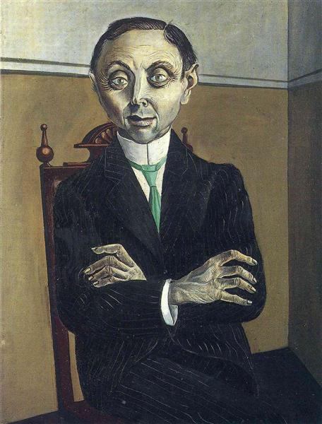 Retrato de Paul F. Schmidt. 1921. Su autor%2c Otto Dix%2c falleció un día como hoy pero de 1969. Así lo recordamos en La Gualdra