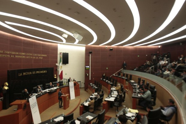 Sesión de comisiones unidas del Senado, en imagen del 14 de junio pasado. Foto José Antonio López