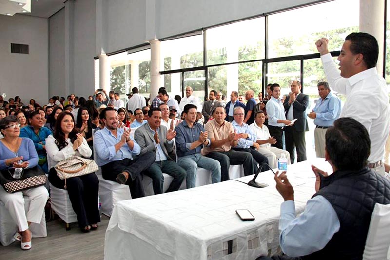 El secretario general del CEN del albiazul, Damián Zepeda Vidales, estuvo este viernes en Zacatecas ■ foto: facebook