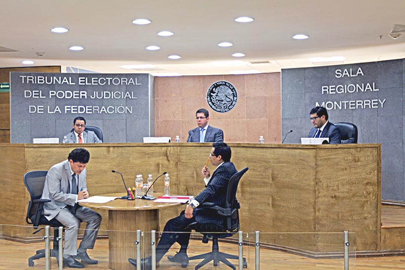 Sesión de la Sala Regional con sede en Monterrey del Tribunal Electoral del Poder Judicial de la Federación ■ FOTO: LA JORNADA ZACATECAS