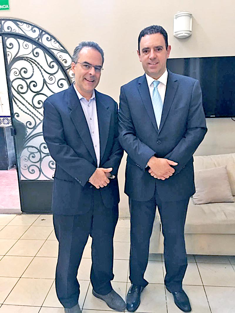 El gobernador electo se reunió con el director general de Instituto Mexicano para la Competitividad (Imco), Juan E. Pardinas ■ FOTO: LA JORNADA ZACATECAS