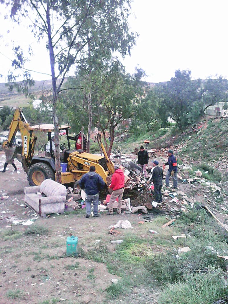Intensa actividad han desplegado empleados de la presidencia municipal para dejar limpio el sitio ■ FOTO: LA JORNADA ZACATECAS