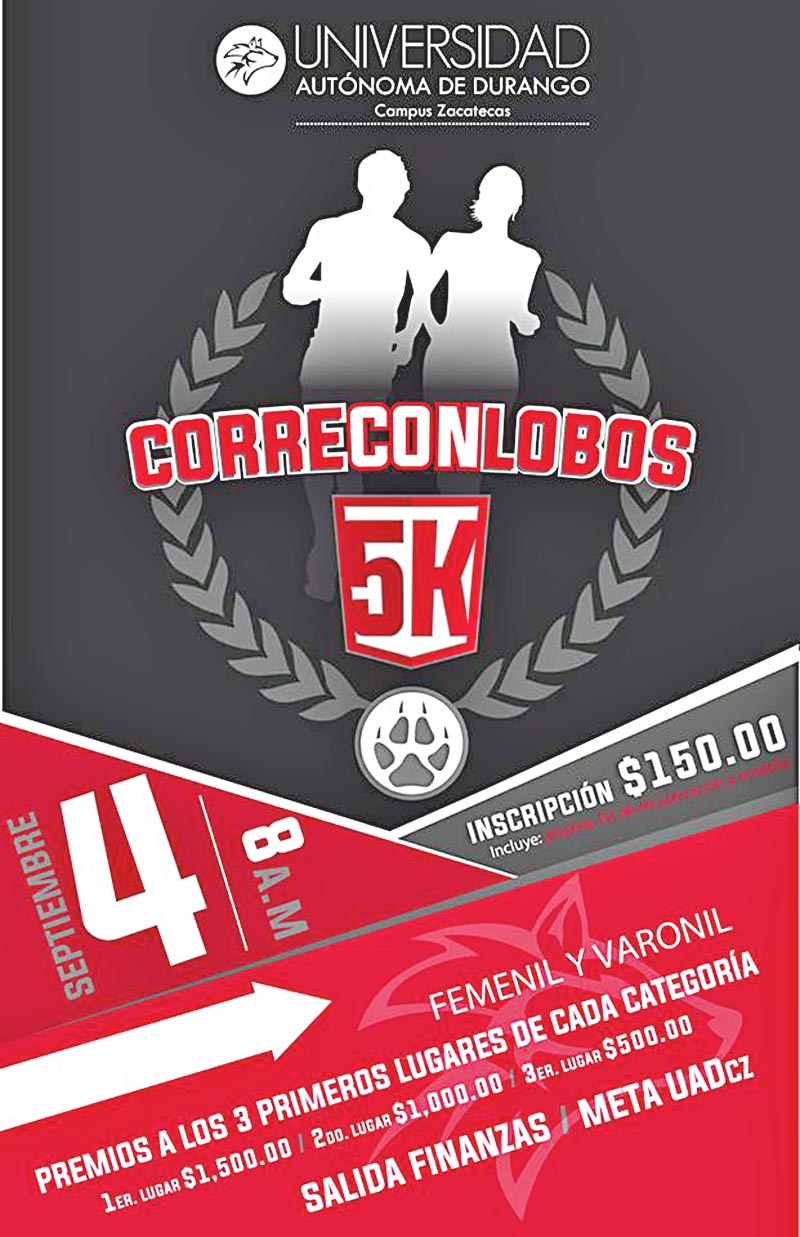 Cartel promocional del evento deportivo que se efectuará el próximo domingo a las 8 horas ■ FOTO: CORTESÍA