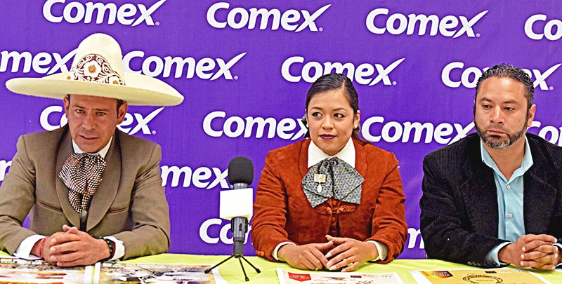 La presentación de la agenda del evento se hizo en conferencia de prensa con representantes de la Unión de Asociaciones de Charros del Estado de Zacatecas ■ foto: la jornada zacatecas
