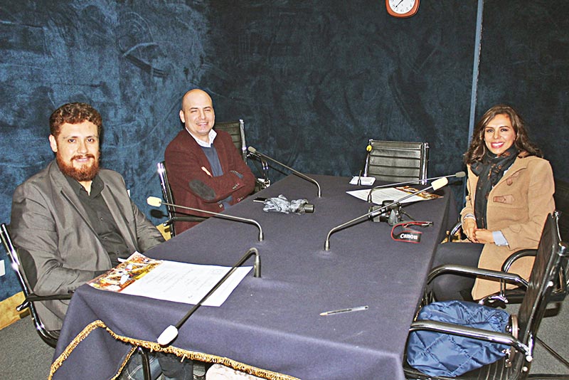 Académicos durante su participación en el programa de radio Cuadrante, donde dieron a conocer de los eventos ■ foto: la jornada zacatecas