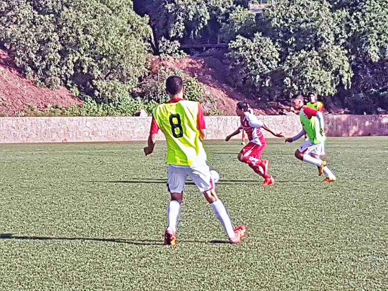 Sesión de entrenamiento para los del conjunto minero de Segunda y Tercera División ■ FOTO: FACEBOOK MINEROS FC ZACATECAS