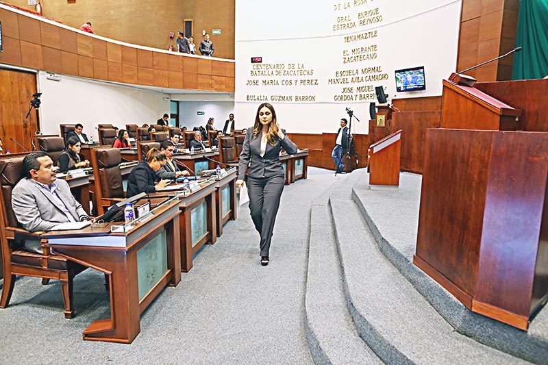 El salón de plenos de la 62 Legislatura, en sesión de este martes ■ foto: andrés sánchez