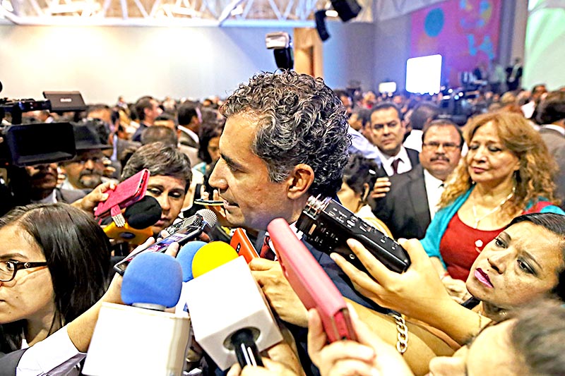 Enrique Ochoa Reza, presidente nacional del Partido Revolucionario Institucional (PRI) ■ FOTO: ANDRÉS SÁNCHEZ