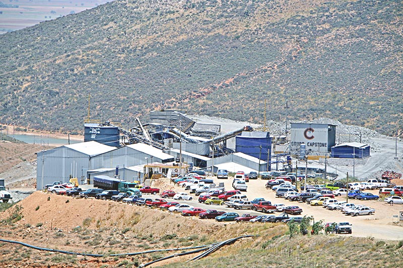 Imagen de archivo del complejo minero de la empresa Capstone Gold ■ FOTO: LA JORNADA ZACATECAS