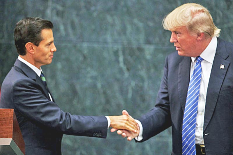 Reunión de Peña y Trump en los Pinos ■ foto: proceso