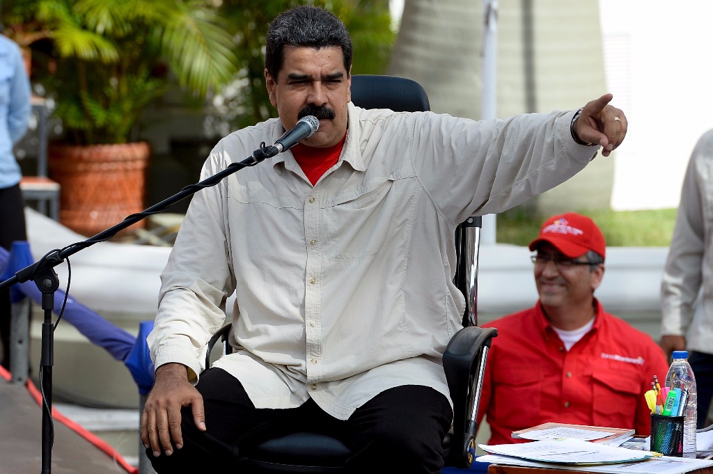 El presidente de Venezuela, Nicolás Maduro, en imagebn de este sábado. Foto Afp