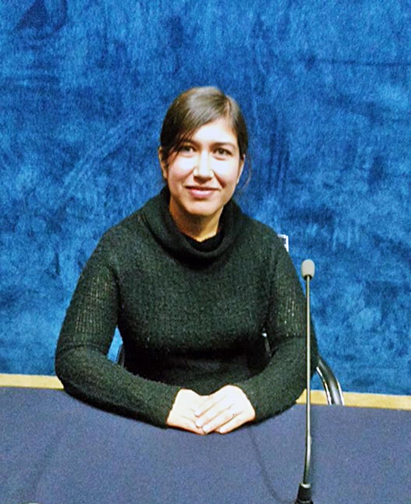 Colaboradora del Museo de Ciencias, Viridiana Esparza, quien hizo anuncio del evento durante el programa radiofónico universitario Cuadrante ■ foto: la jornada zacatecas