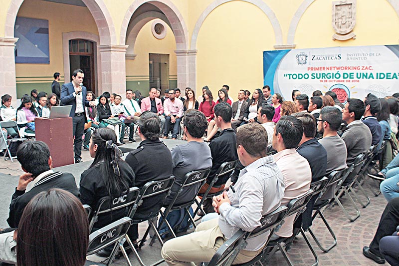 Asistieron más de 100 estudiantes de bachillerato y universidad al Networking Zacatecas ■ FOTO: LA JORNADA ZACATECAS