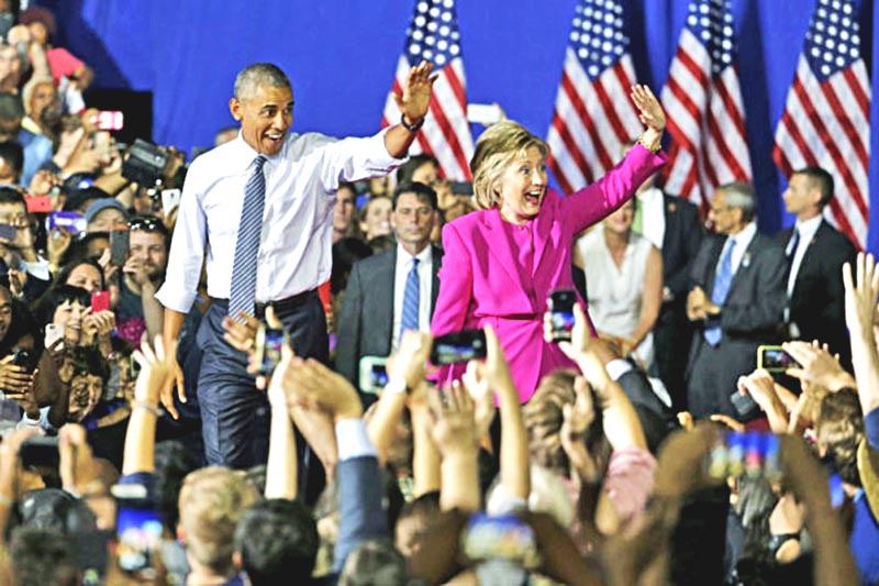 El presidente Barack Obama y Hillary Clinton ■ FOTO: LA JORNADA ZACATECAS