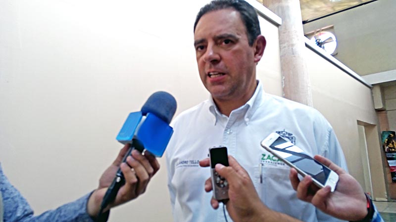 Alejandro Tello, gobernador del estado, en entrevista concedida este lunes ■ foto: rafael de santiago