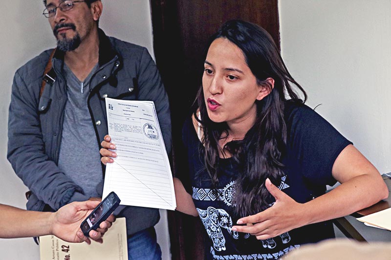 Emilia Pesci Martínez pretende reunir las firmas necesarias para participar en los comicios extraordinarios de la capital, el 4 de diciembre ■ FOTO: CORTESÍA