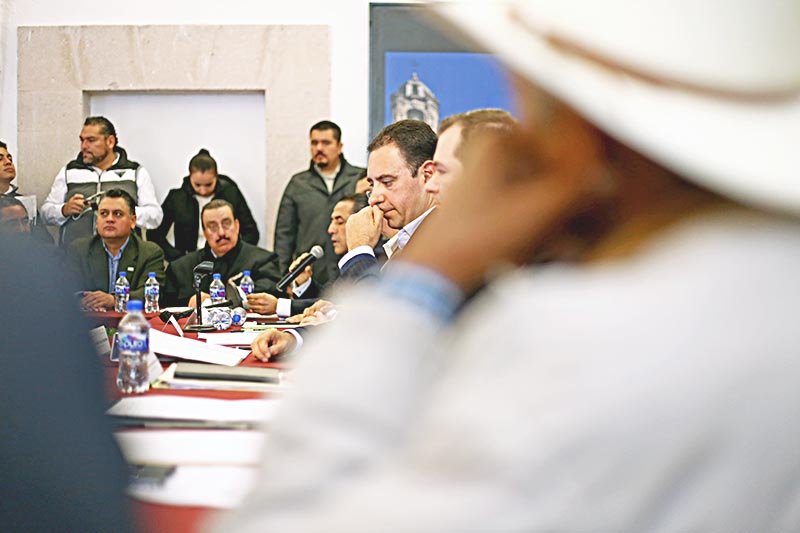 El gobernador Alejandro Tello Cristerna se instaló el Comité de Desarrollo Regional para Zonas Mineras en el Estado de Zacatecas ■ FOTO: ANDRÉS SÁNCHEZ