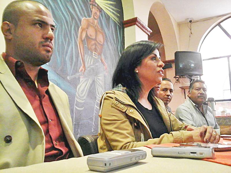 Guadalupe Medina Padilla ofreció una conferencia de prensa ■ FOTO: LA JORNADA ZACATECAS