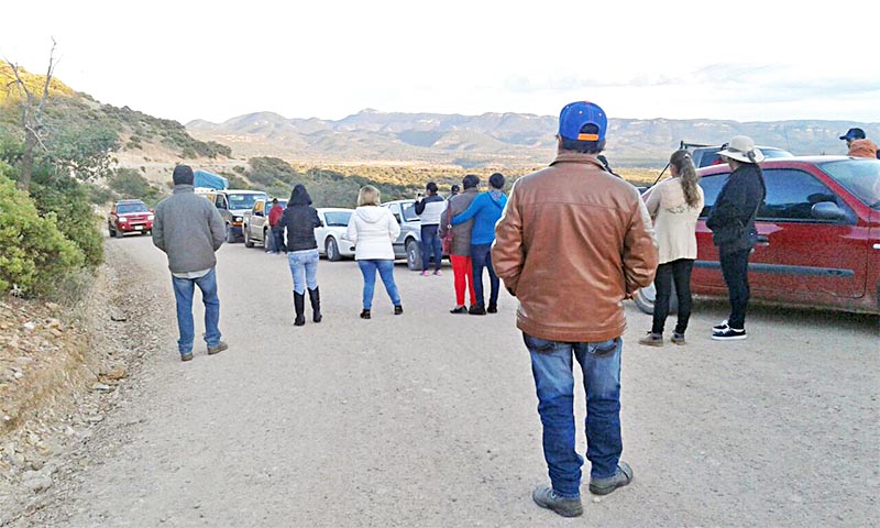 A principios de diciembre, los habitantes bloquearon la entrada a la mina de La Colorada, en cumplimiento a una serie de exigencias ■ foto: la jornada zacatecas