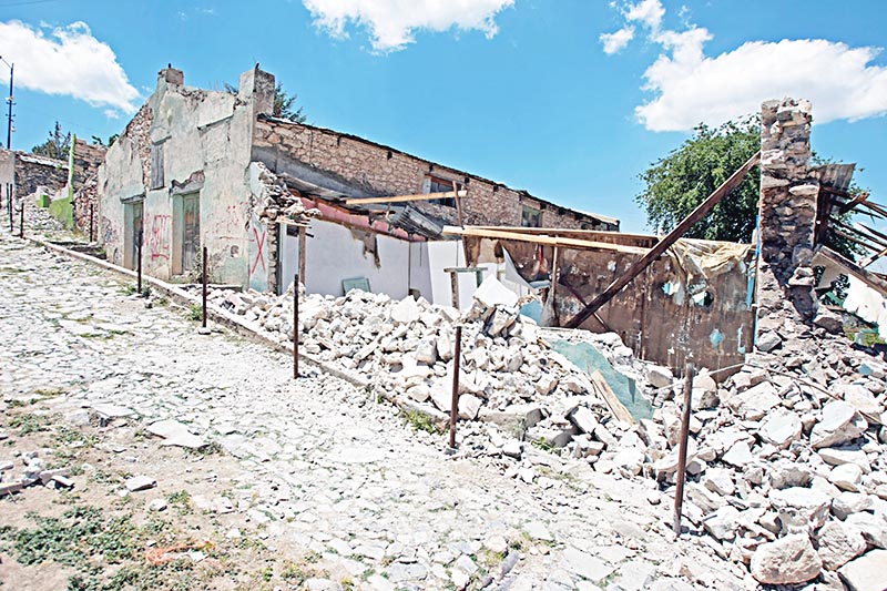 La mayoría de las casas ya fueron demolidas por la minera Frisco-Tayahua
