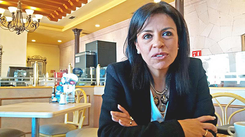 Lupita Medina Padilla convocó a las mujeres zacatecanas a participar en política ■ FOTO: RAFAEL DE SANTIAGO