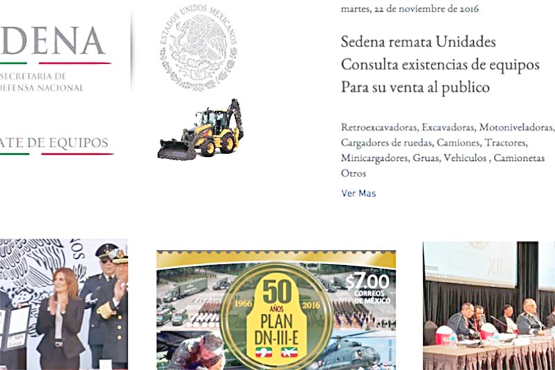 Captura de pantalla del sitio apócrifo, que presenta en su diseño características similares a la página oficial que la Sedena, advierten autoridades ■ FOTO: LA JORNADA ZACATECAS