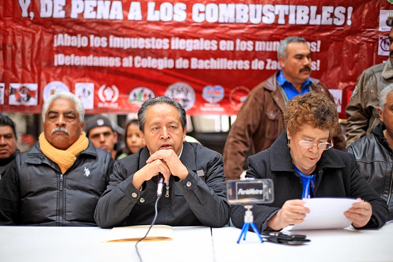 Efraín Arteaga Domínguez, líder del Frente ■ foto: ernesto moreno