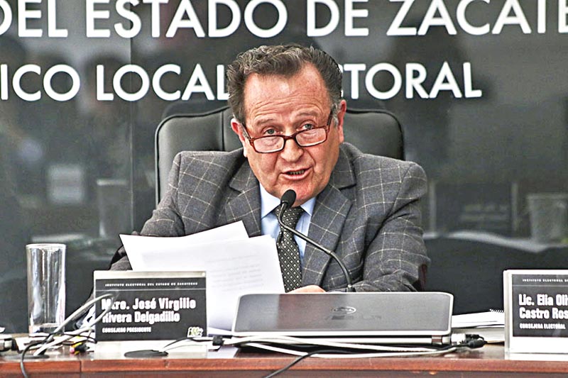 Virgilio Rivera Delgadillo, consejero presidente del IEEZ ■ foto: LA JORNADA ZACATECAS