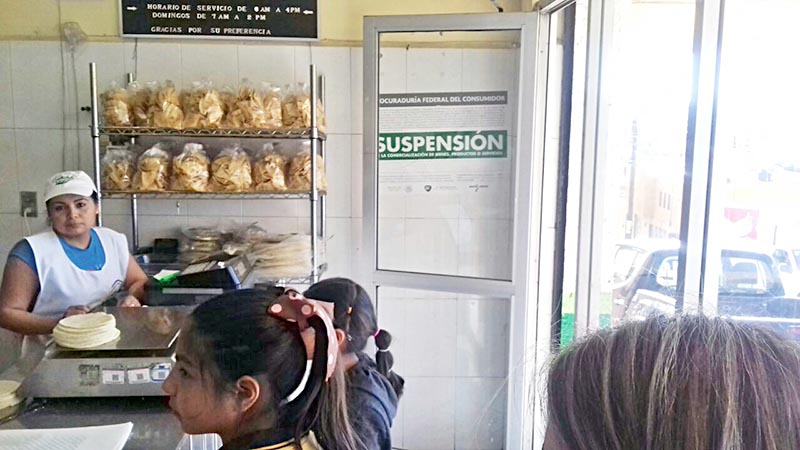 Aspecto de la tortillería que fue suspendida ■ foto: la jornada zacatecas