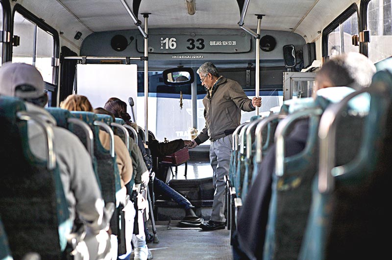 El costo de los autobuses urbanos podría incrementar, expresaron transportistas ■ FOTO: ANDRÉS SÁNCHEZ