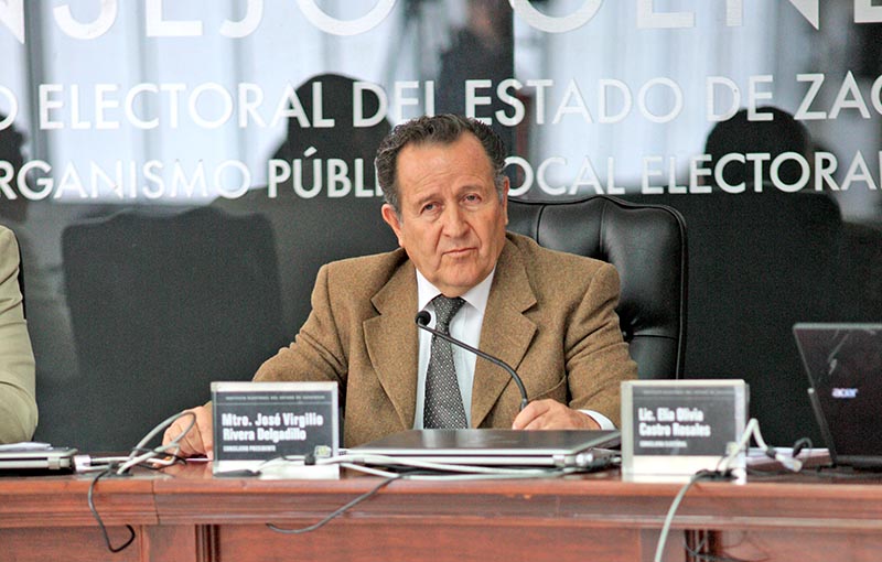 Virgilio Rivera Delgadillo, consejero presidente el IEEZ ■ foto: ernesto moreno