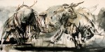 Toros. Óleo sobre tela 200 x 400 cm. 2013
