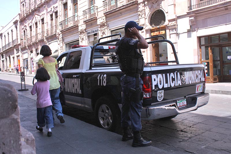 Al menos 40 agentes se distribuirán en el Centro Histórico, explican ■ FOTO: LA JORNADA ZACATECAS